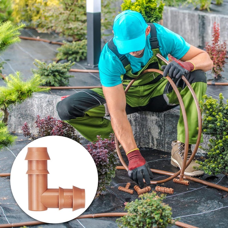 Gardrip Drip Irrigation Barbed Elbow：20 Pack Drip Irrigation Elbow Parts Fits for 1/2 Inch Drip Irrigation Tubing 17mm 0.600" ID for Patio Lawn Garden - Image 4